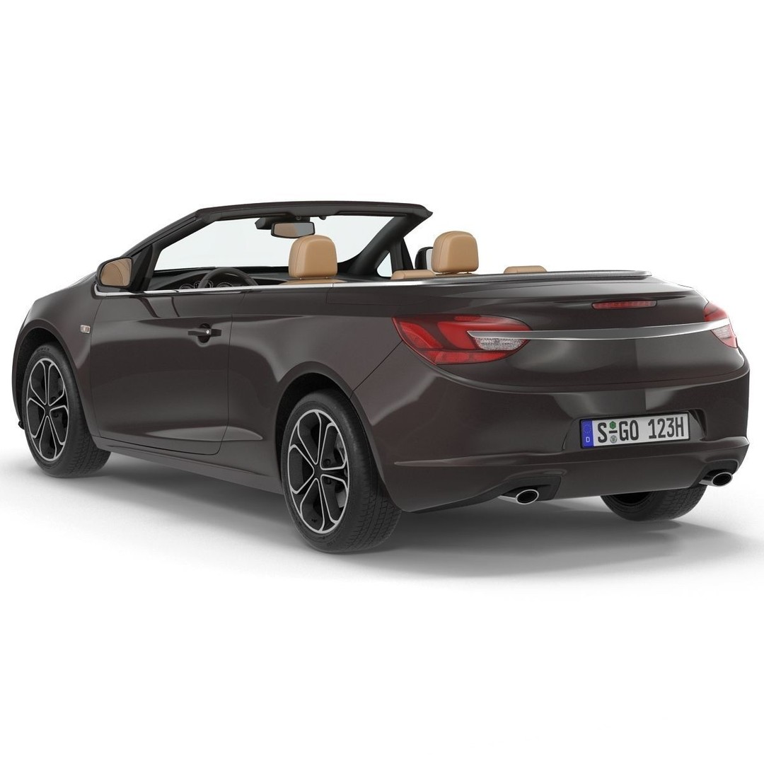 Generic Cabriolet 3D Model – High-Quality Open-Top Vehicle, OBJ, FBX - View 34