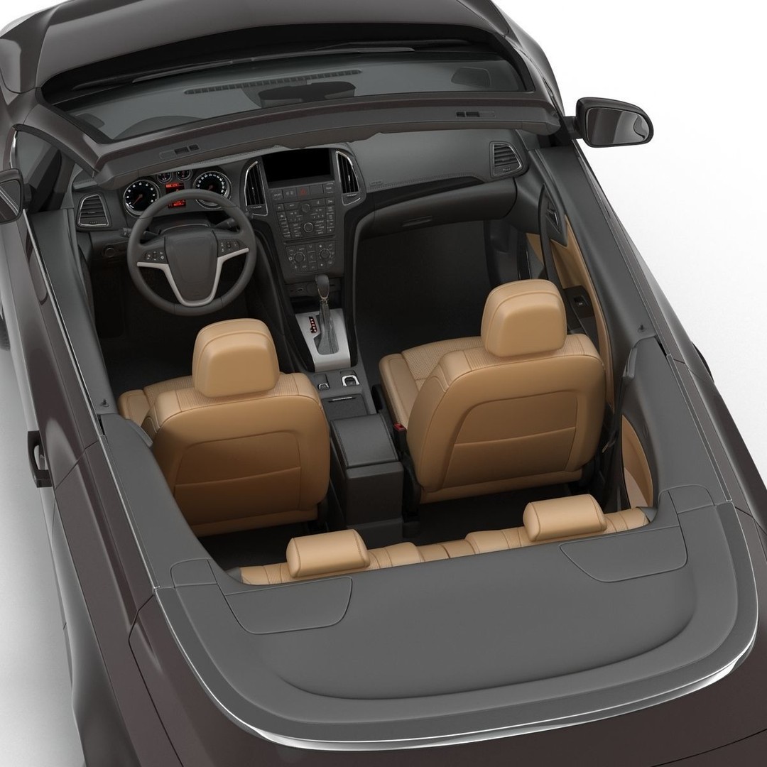 Generic Cabriolet 3D Model – High-Quality Open-Top Vehicle, OBJ, FBX - View 36