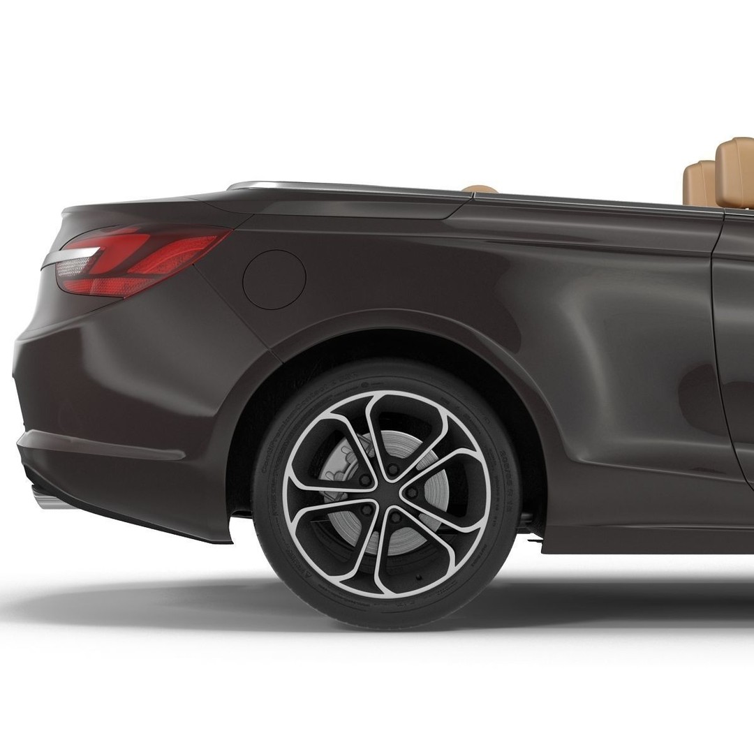 Generic Cabriolet 3D Model – High-Quality Open-Top Vehicle, OBJ, FBX - View 39