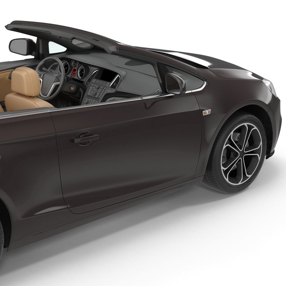 Generic Cabriolet 3D Model – High-Quality Open-Top Vehicle, OBJ, FBX - View 40