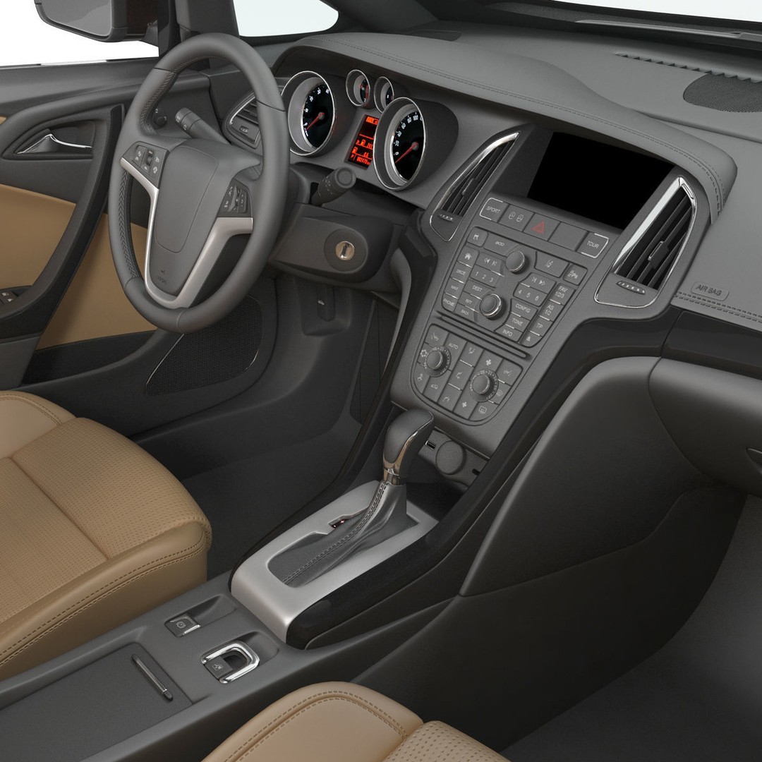 Generic Cabriolet 3D Model – High-Quality Open-Top Vehicle, OBJ, FBX - View 47