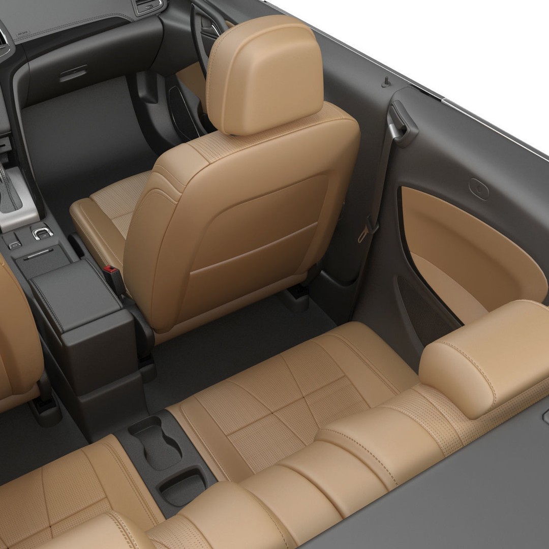 Generic Cabriolet 3D Model – High-Quality Open-Top Vehicle, OBJ, FBX - View 52
