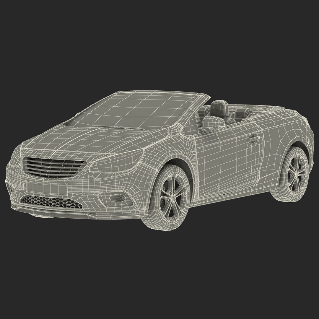 Generic Cabriolet 3D Model – High-Quality Open-Top Vehicle, OBJ, FBX - View 55