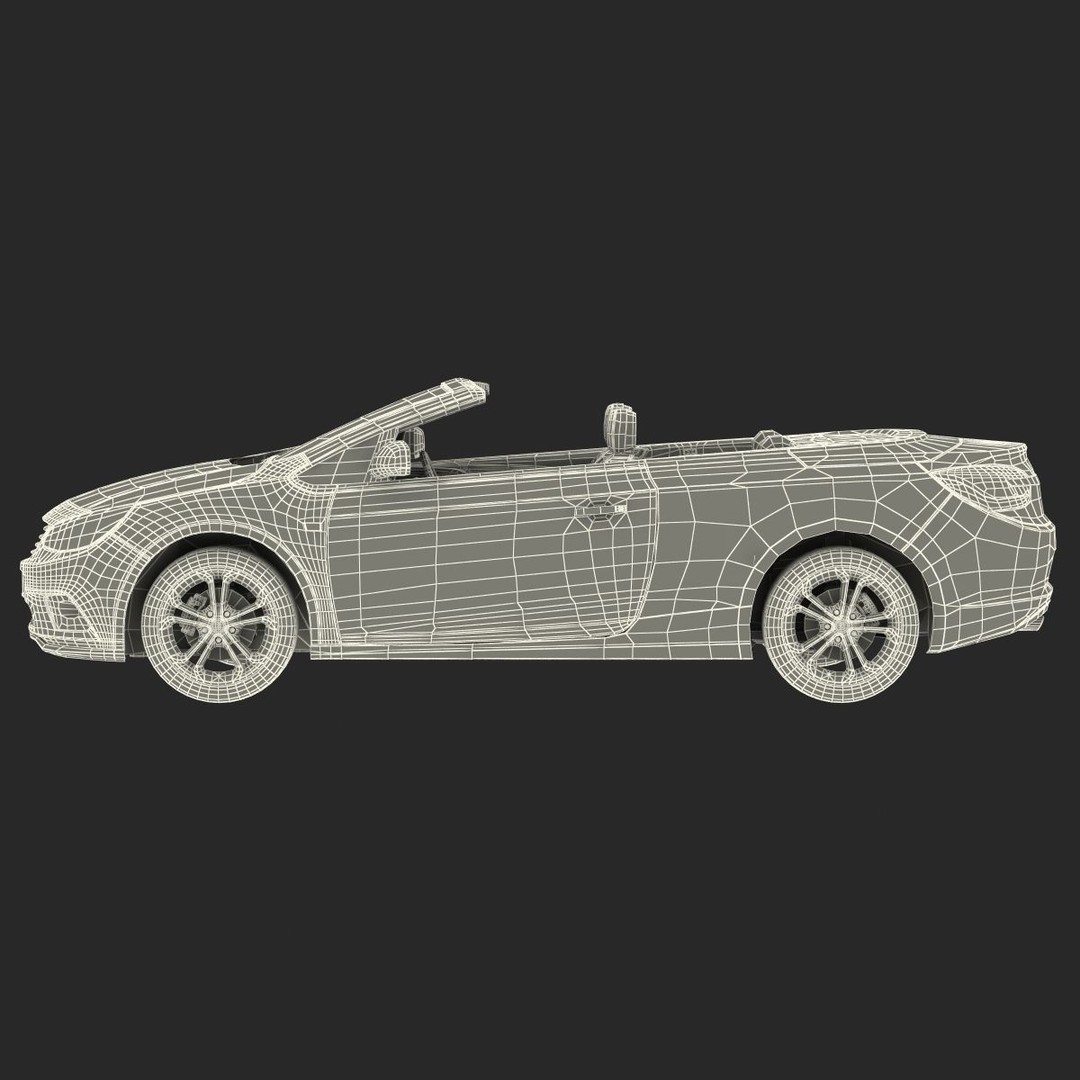 Generic Cabriolet 3D Model – High-Quality Open-Top Vehicle, OBJ, FBX - View 57