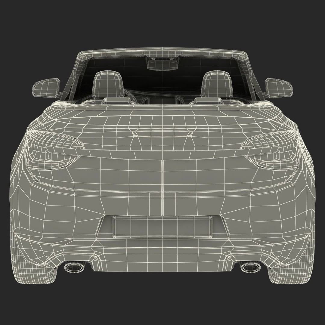 Generic Cabriolet 3D Model – High-Quality Open-Top Vehicle, OBJ, FBX - View 58
