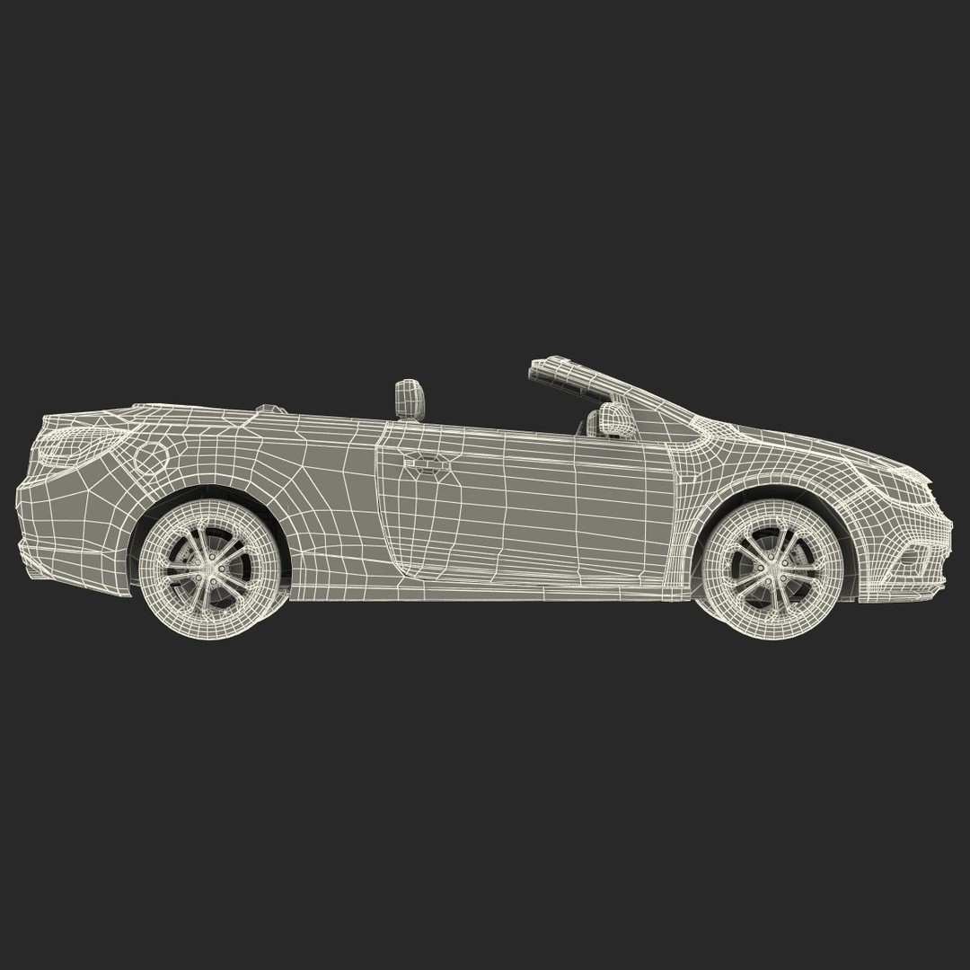 Generic Cabriolet 3D Model – High-Quality Open-Top Vehicle, OBJ, FBX - View 59
