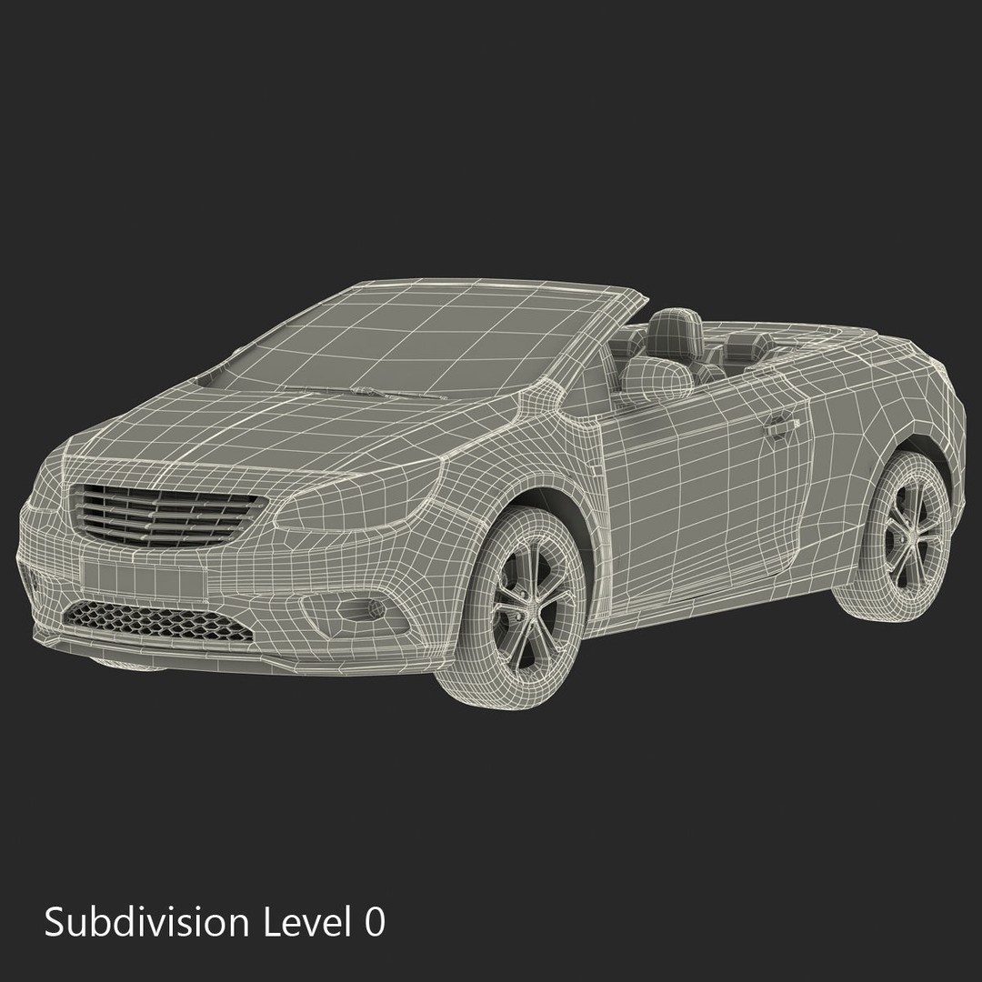 Generic Cabriolet 3D Model – High-Quality Open-Top Vehicle, OBJ, FBX - View 6