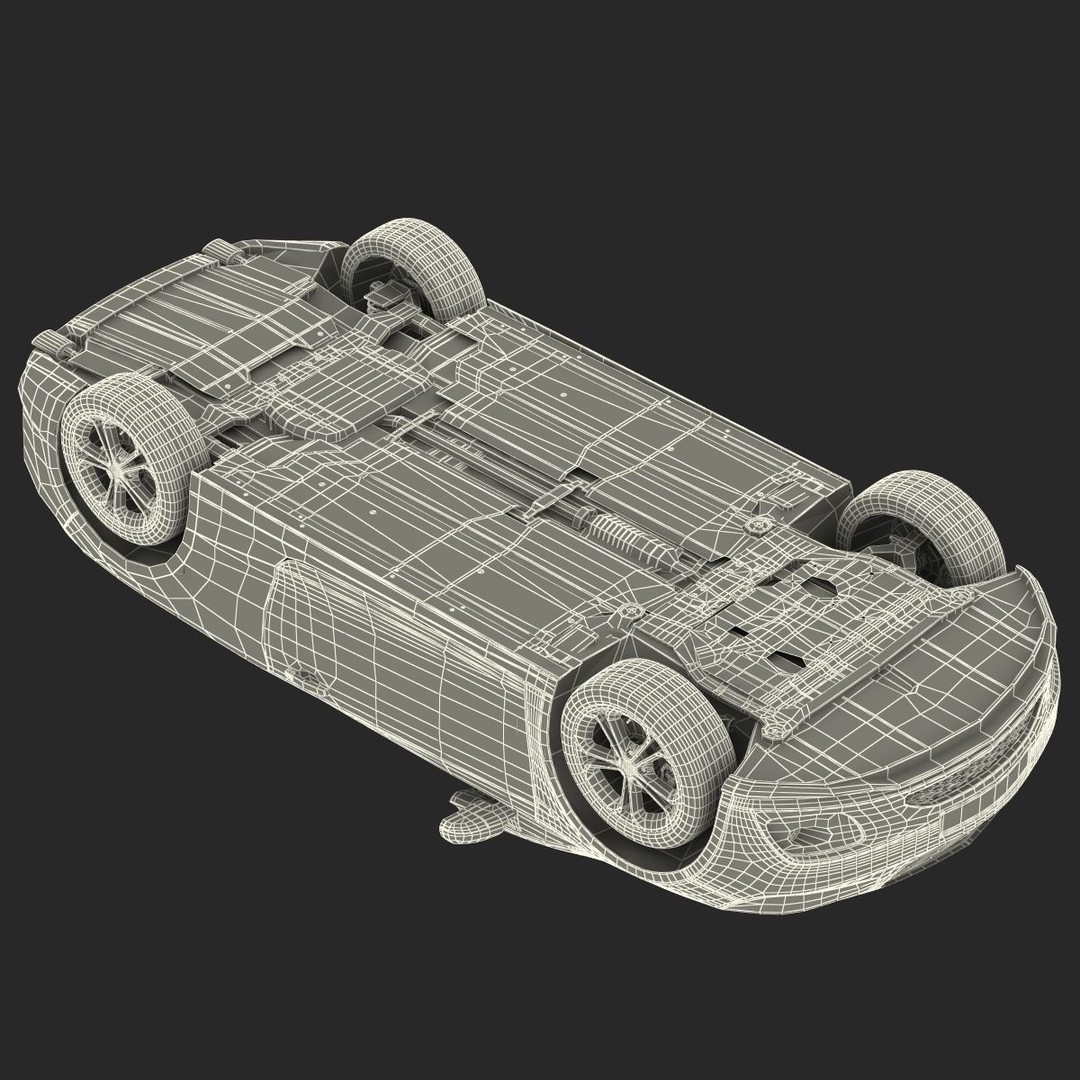 Generic Cabriolet 3D Model – High-Quality Open-Top Vehicle, OBJ, FBX - View 64
