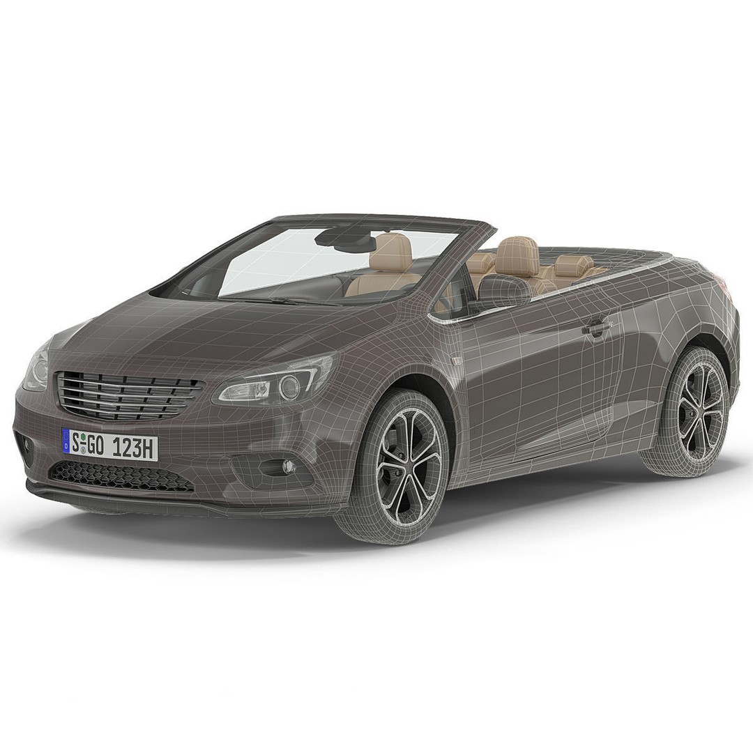 Generic Cabriolet 3D Model – High-Quality Open-Top Vehicle, OBJ, FBX - View 8