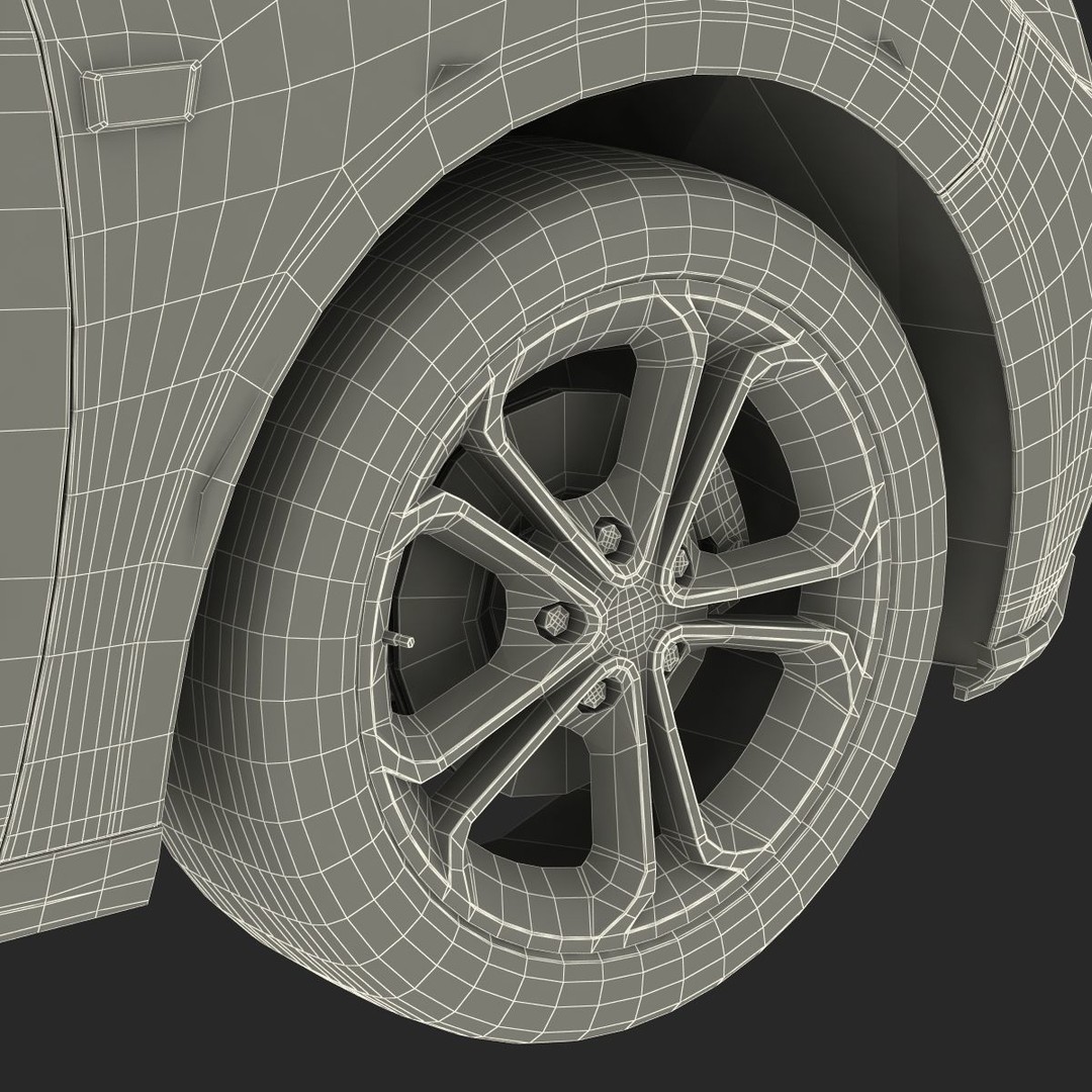 Generic Cabriolet 3D Model – High-Quality Open-Top Vehicle, OBJ, FBX - View 82