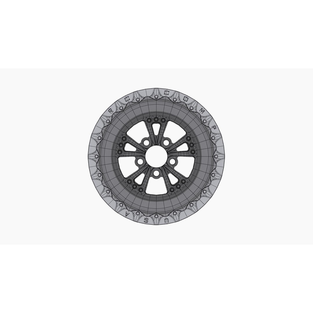 RC Components Torx Rear Wheel 3D Model – Low Poly Game Ready Asset, FBX - View 12