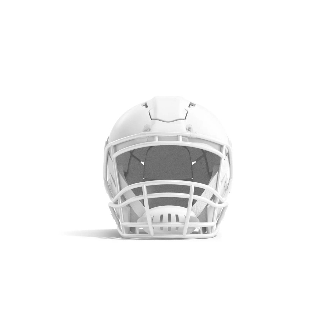 White Football Helmet 3D Model – Game-Ready PBR Asset, FBX, OBJ - View 2
