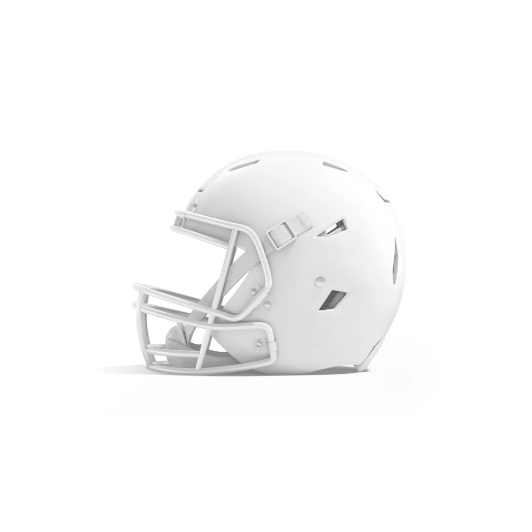 White Football Helmet 3D Model – Game-Ready PBR Asset, FBX, OBJ - View 4