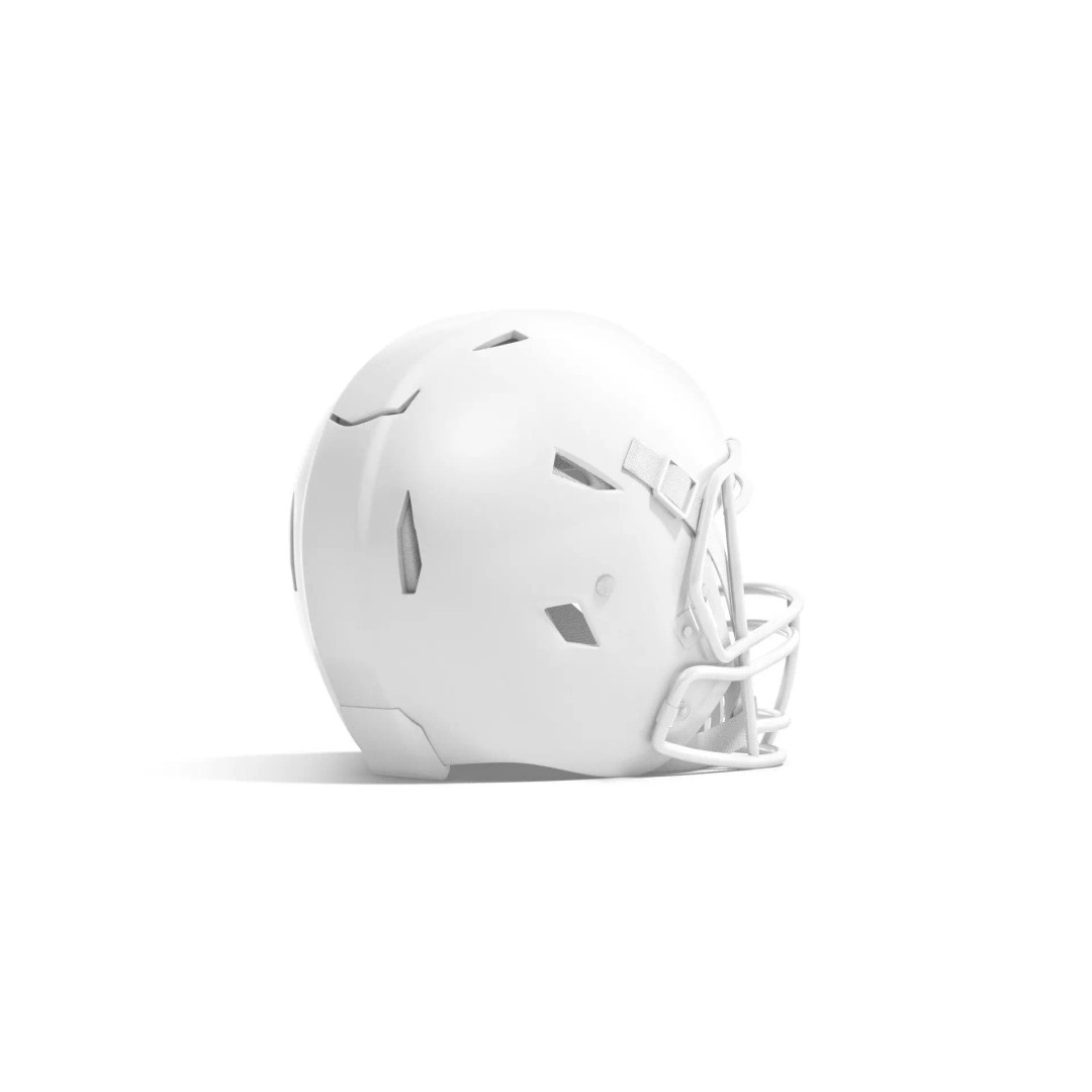 White Football Helmet 3D Model – Game-Ready PBR Asset, FBX, OBJ - View 6