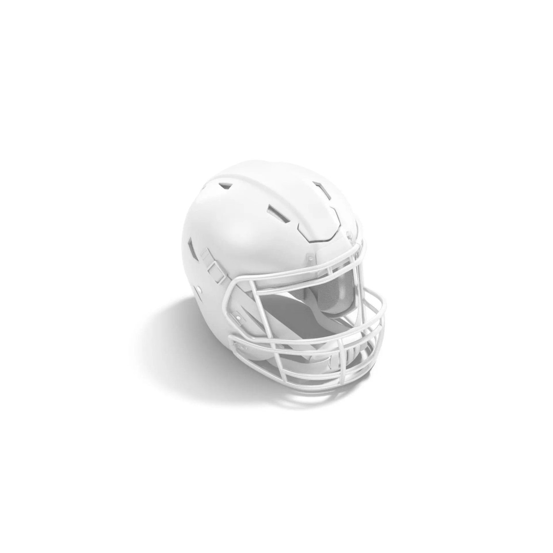 White Football Helmet 3D Model – Game-Ready PBR Asset, FBX, OBJ - View 7