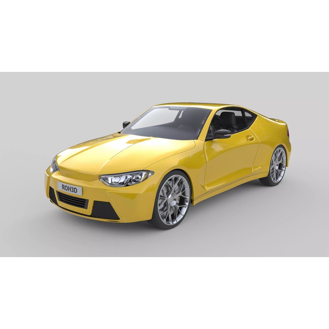 Muscle Car 3D Model – Modern Design, PBR Textures, FBX & OBJ - View 2