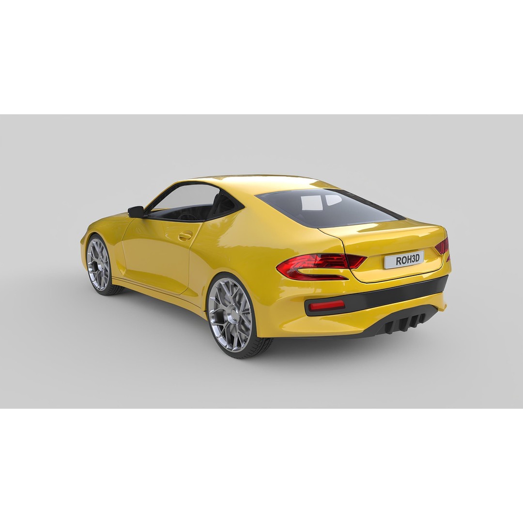 Muscle Car 3D Model – Modern Design, PBR Textures, FBX & OBJ - View 4