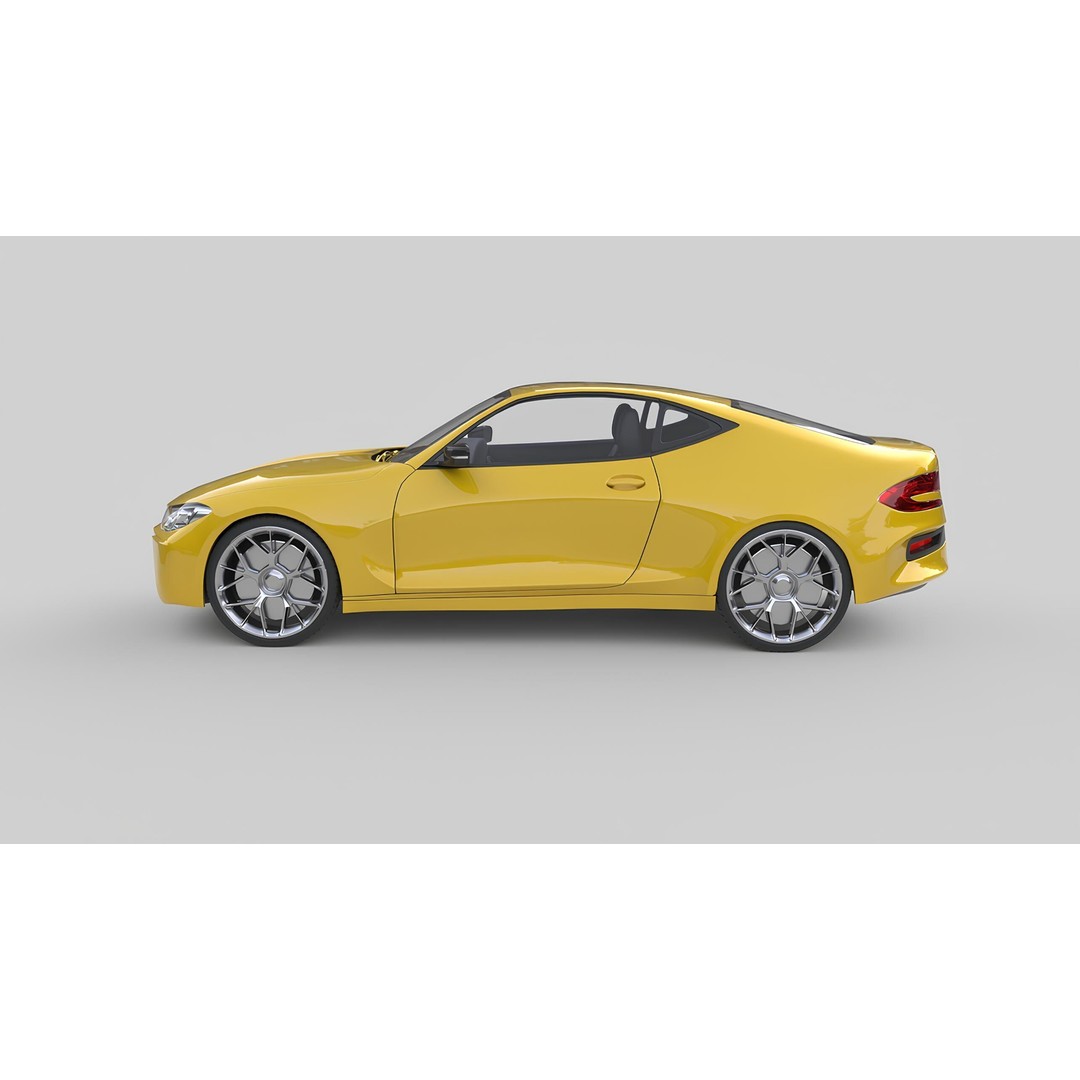 Muscle Car 3D Model – Modern Design, PBR Textures, FBX & OBJ - View 5