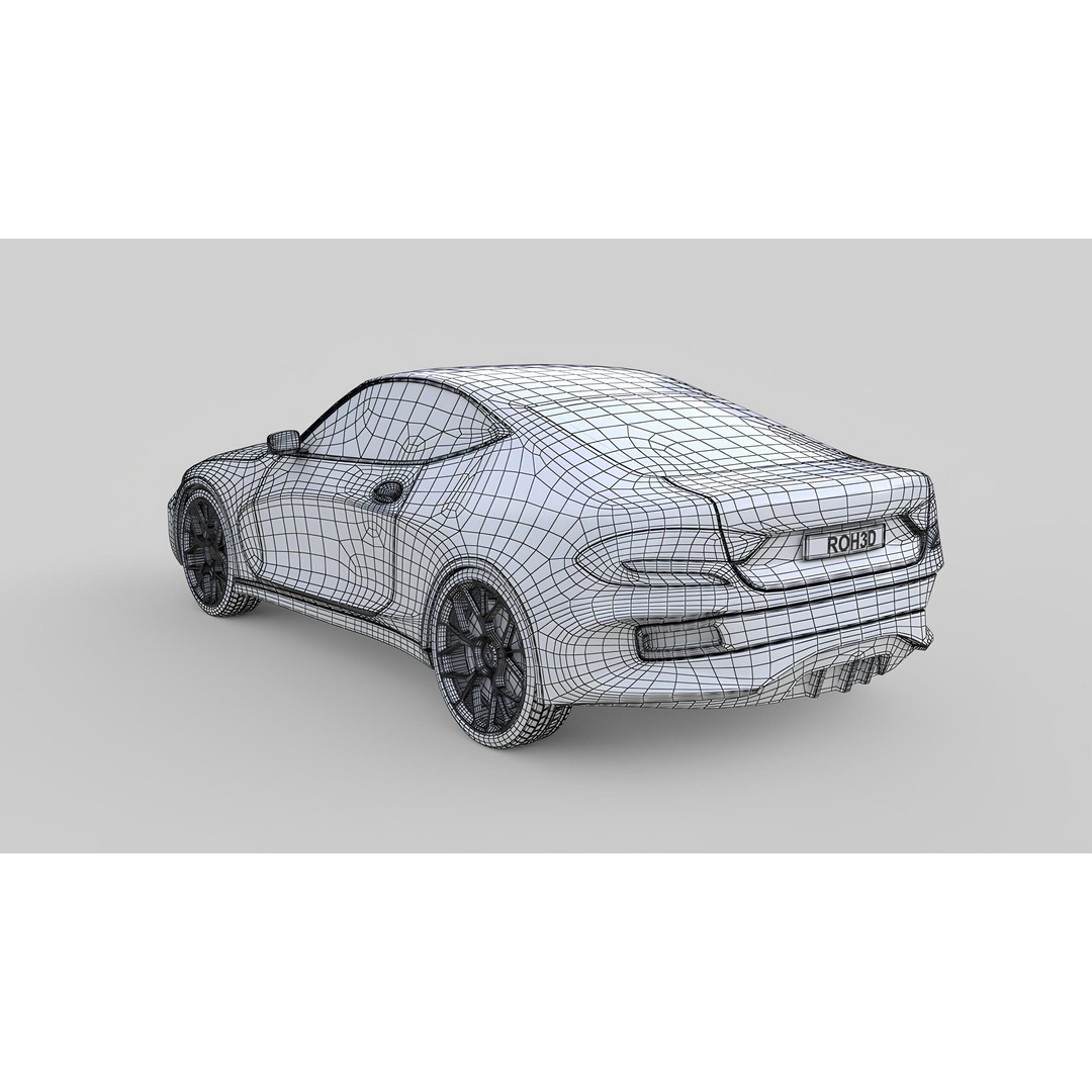 Muscle Car 3D Model – Modern Design, PBR Textures, FBX & OBJ - View 8