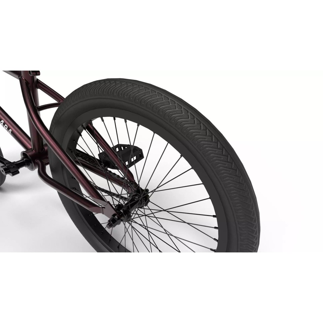 Haro Hoover BMX 3D Model – Optimized Merlot Bicycle, PBR Textures - View 12