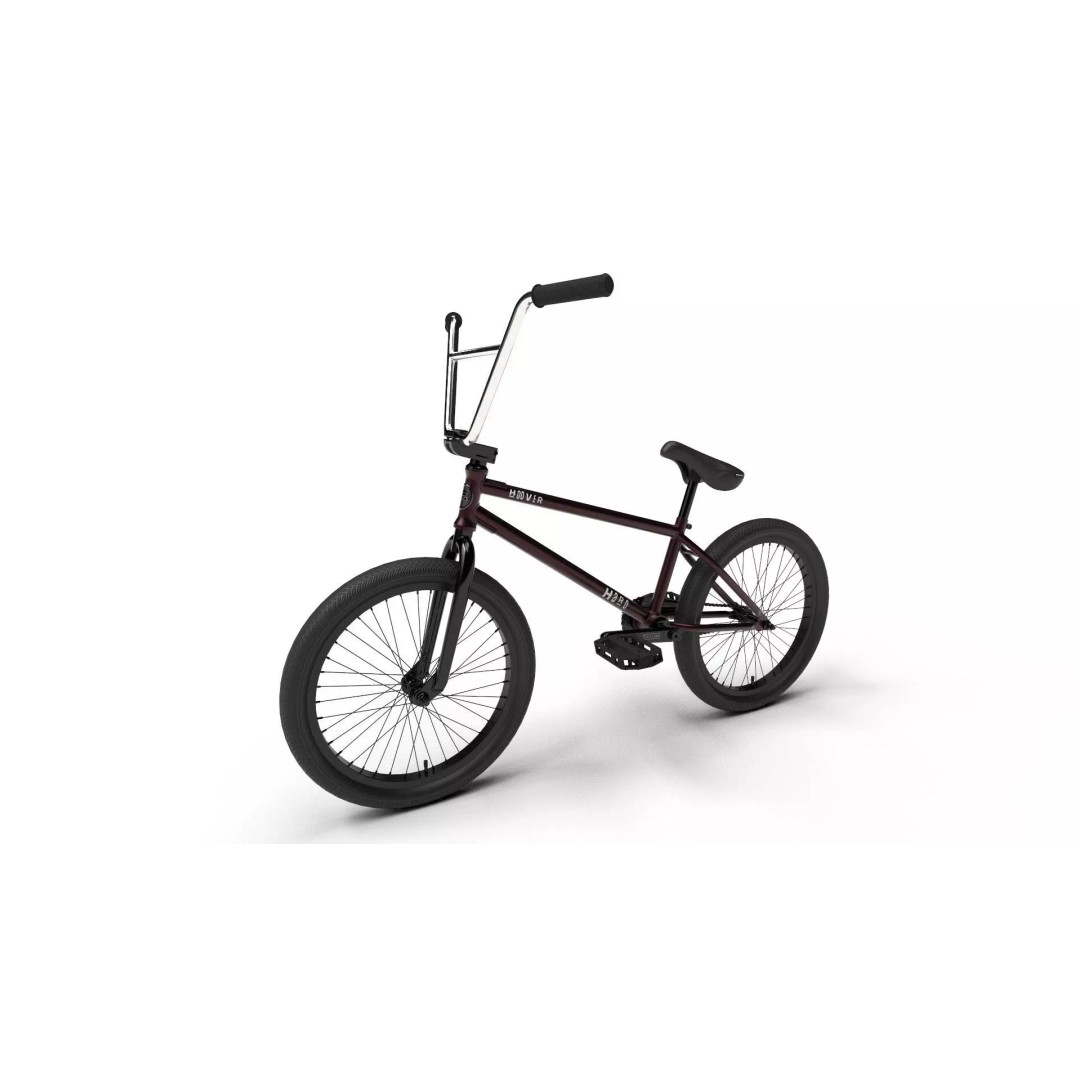 Haro Hoover BMX 3D Model – Optimized Merlot Bicycle, PBR Textures - View 2