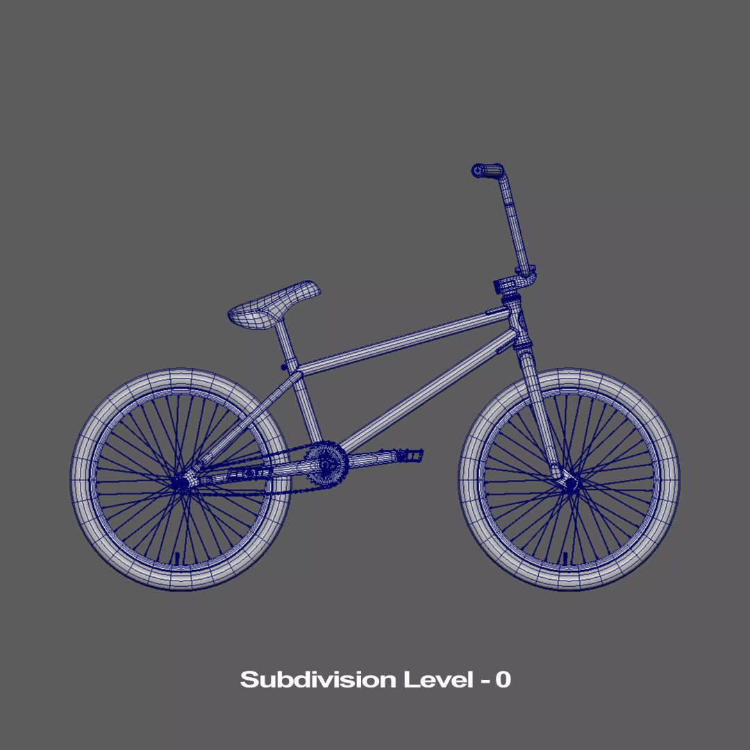 Haro Hoover BMX 3D Model – Optimized Merlot Bicycle, PBR Textures - View 26