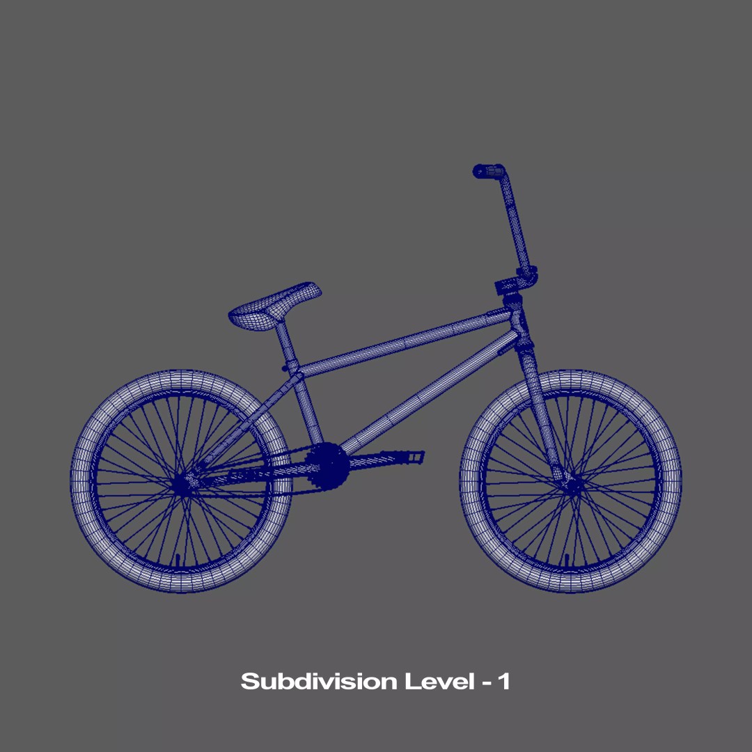 Haro Hoover BMX 3D Model – Optimized Merlot Bicycle, PBR Textures - View 27