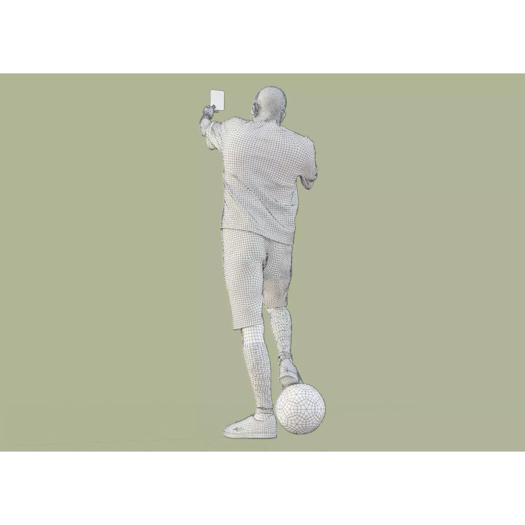 Referee 3D Model – Low Poly Game Asset with PBR Textures - View 12