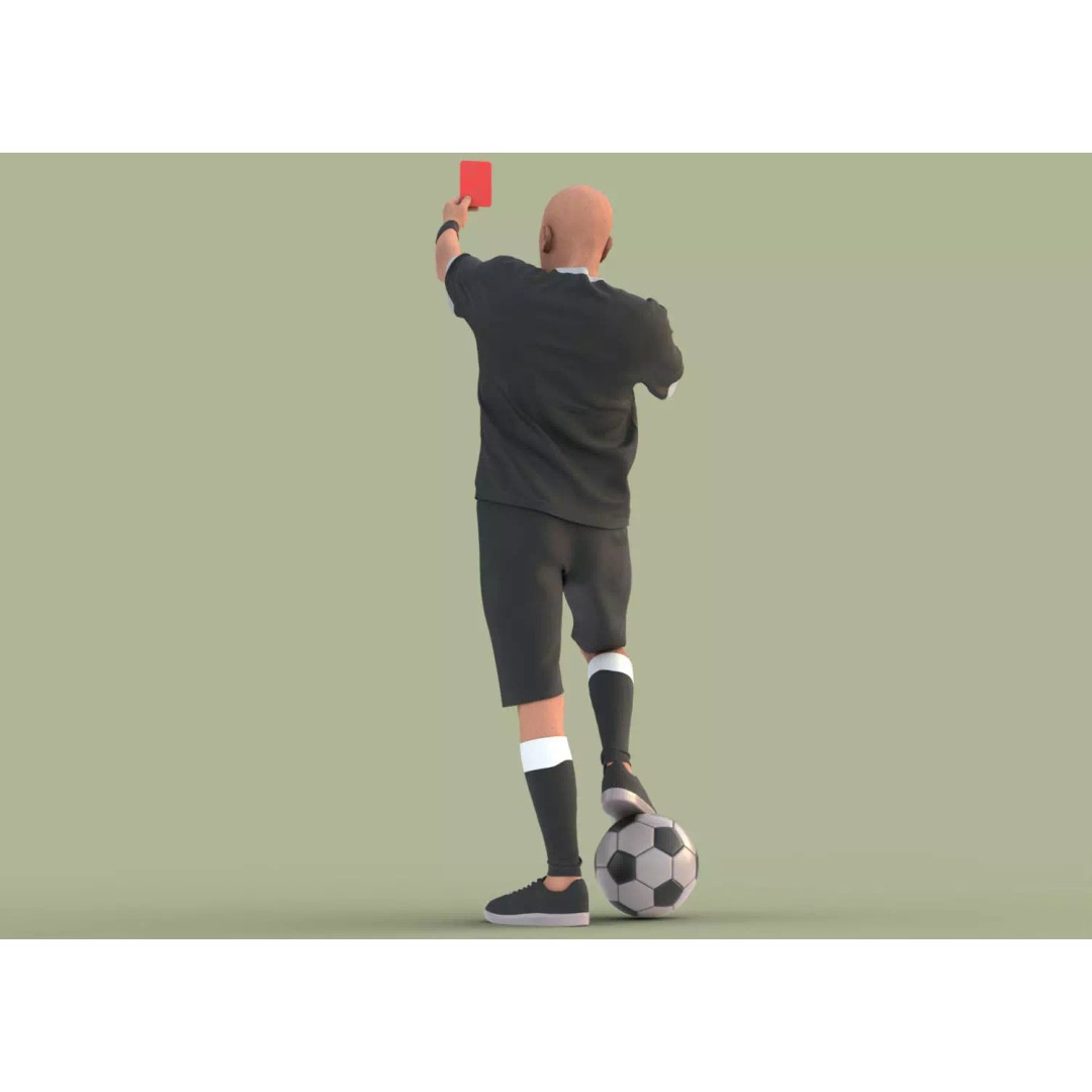 Referee 3D Model – Low Poly Game Asset with PBR Textures - View 4