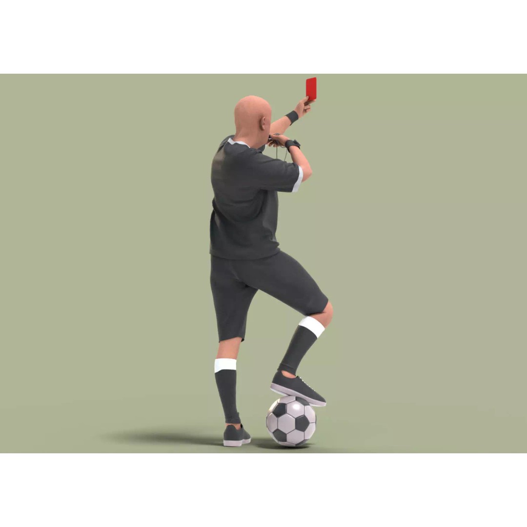 Referee 3D Model – Low Poly Game Asset with PBR Textures - View 5