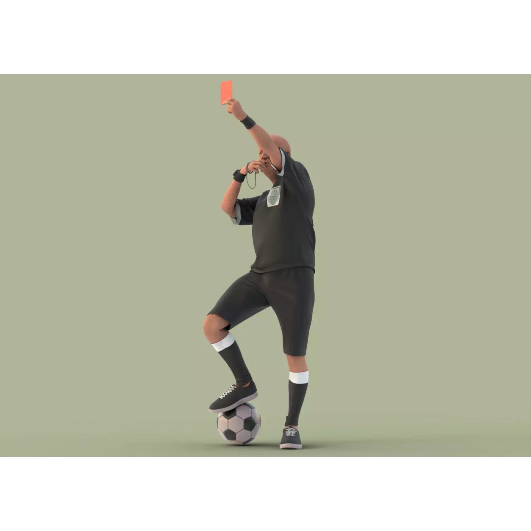 Referee 3D Model – Low Poly Game Asset with PBR Textures - View 6