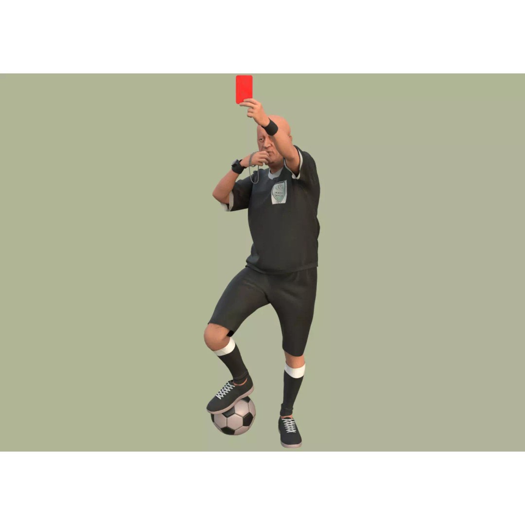 Referee 3D Model – Low Poly Game Asset with PBR Textures - View 8