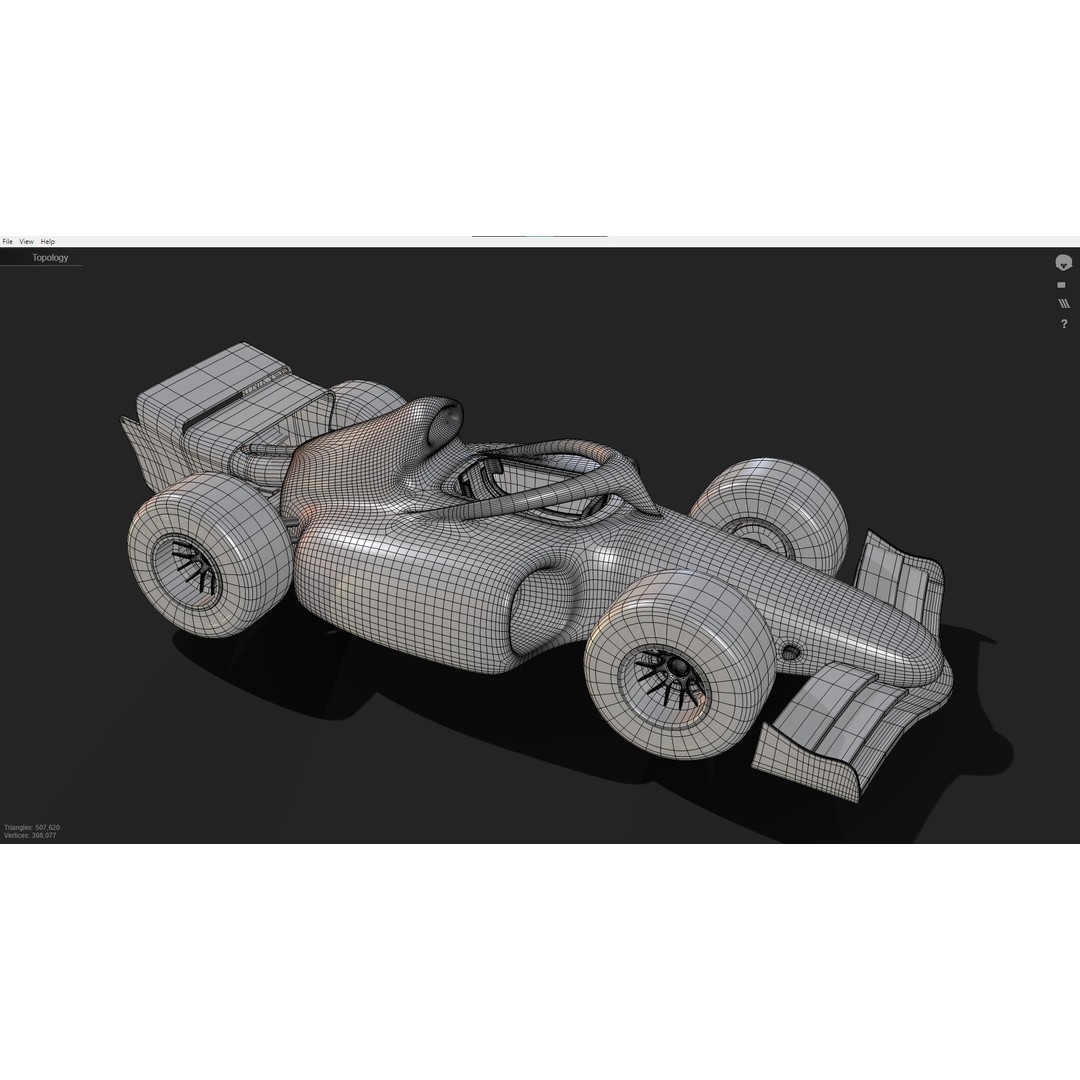 F1 Car 3D Model – Stylized Red Racing Asset, FBX, Blender - View 19