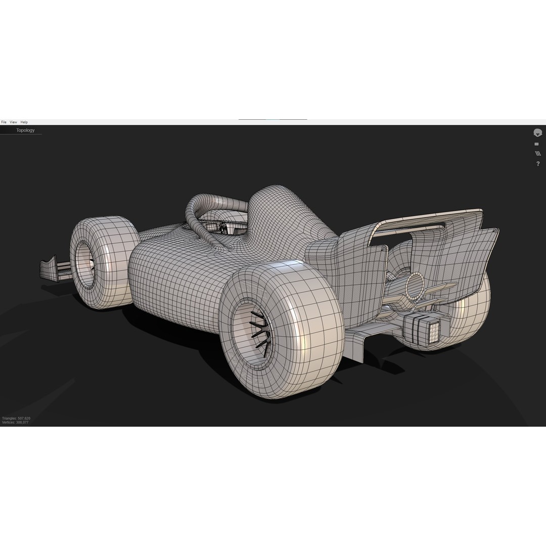 F1 Car 3D Model – Stylized Red Racing Asset, FBX, Blender - View 20