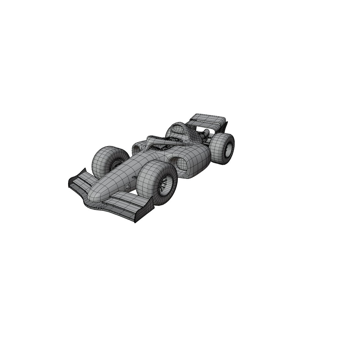 F1 Car 3D Model – Stylized Red Racing Asset, FBX, Blender - View 23