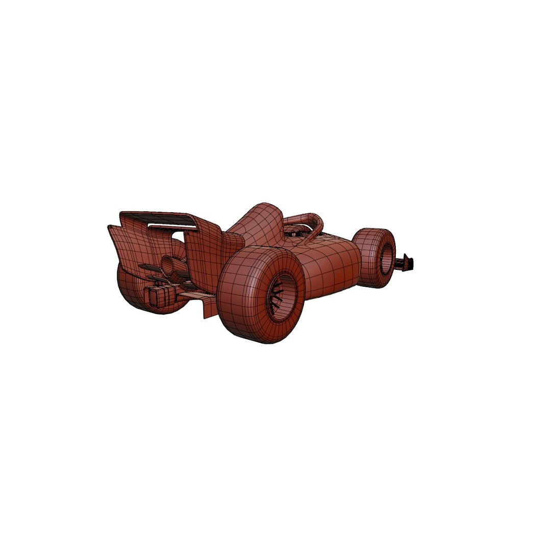 F1 Car 3D Model – Stylized Red Racing Asset, FBX, Blender - View 25
