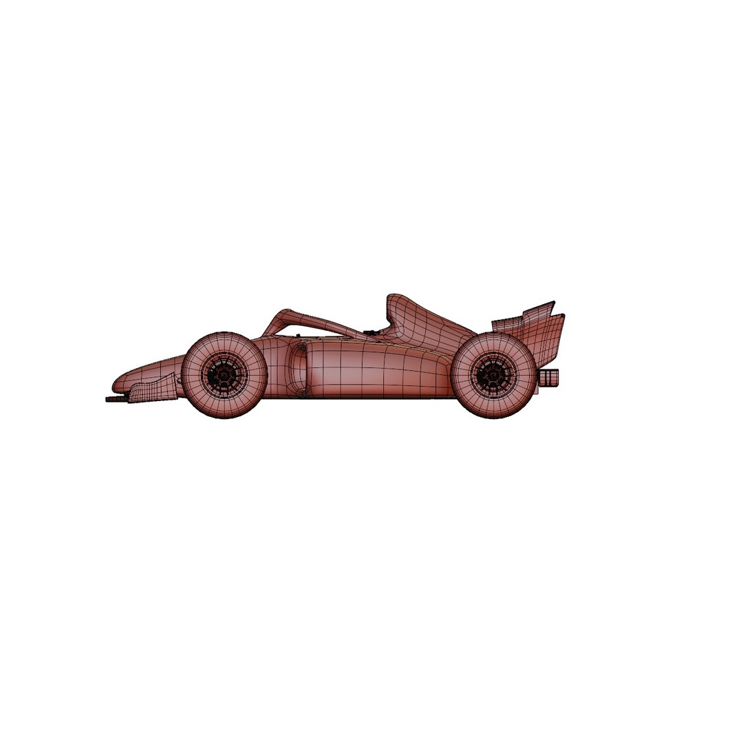 F1 Car 3D Model – Stylized Red Racing Asset, FBX, Blender - View 27