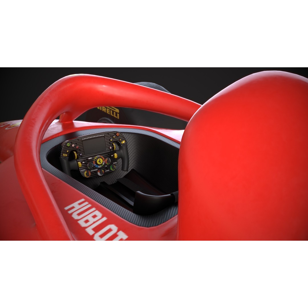 F1 Car 3D Model – Stylized Red Racing Asset, FBX, Blender - View 7