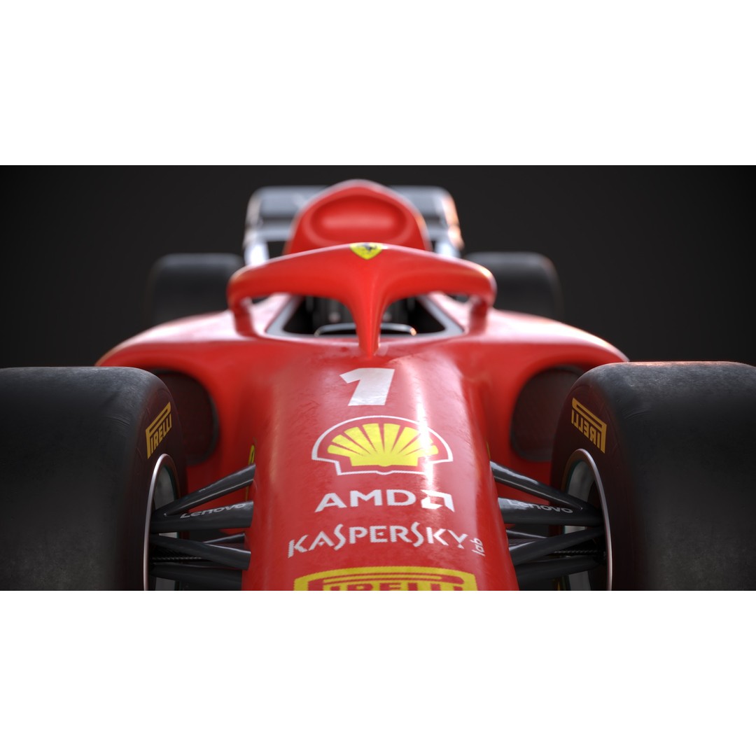 F1 Car 3D Model – Stylized Red Racing Asset, FBX, Blender - View 8