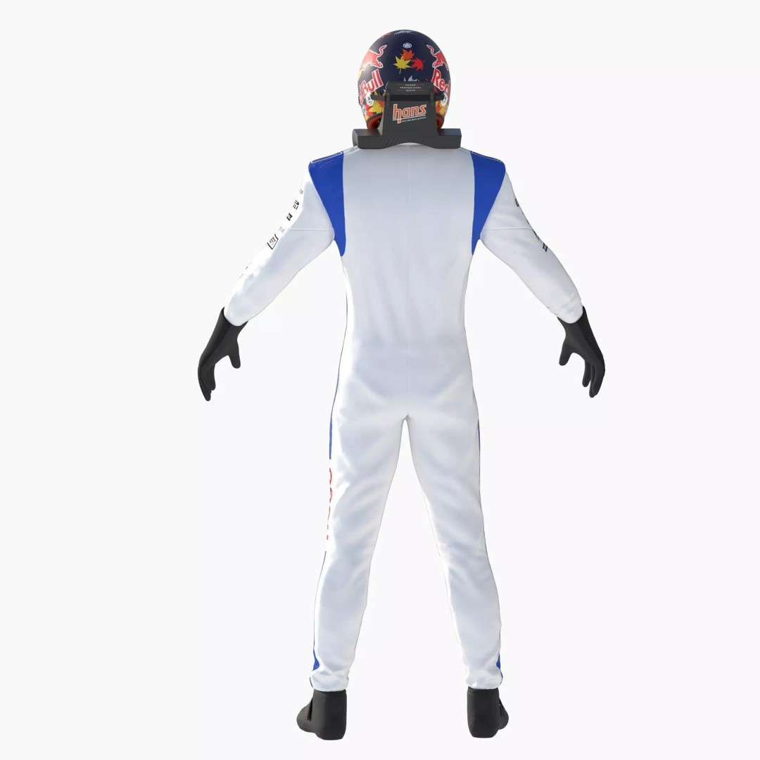 F1 Racing Bulls Suit 2024 3D Model – High Detail Game Ready Asset, FBX - View 16