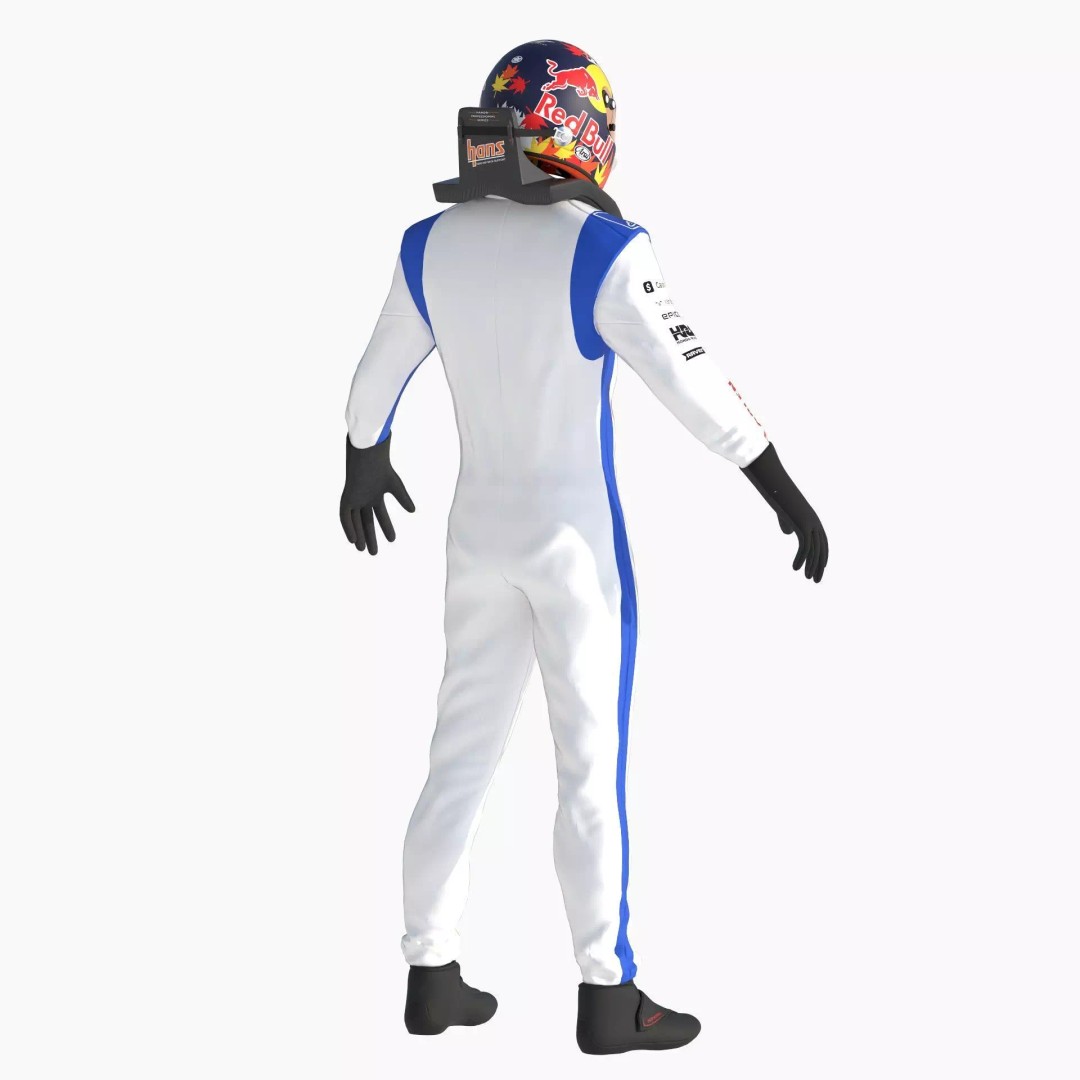 F1 Racing Bulls Suit 2024 3D Model – High Detail Game Ready Asset, FBX - View 17