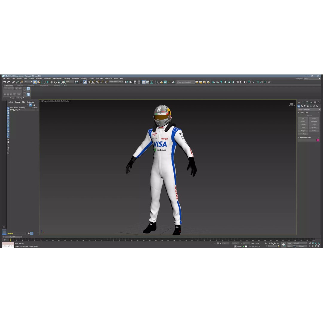 F1 Racing Bulls Suit 2024 3D Model – High Detail Game Ready Asset, FBX - View 25