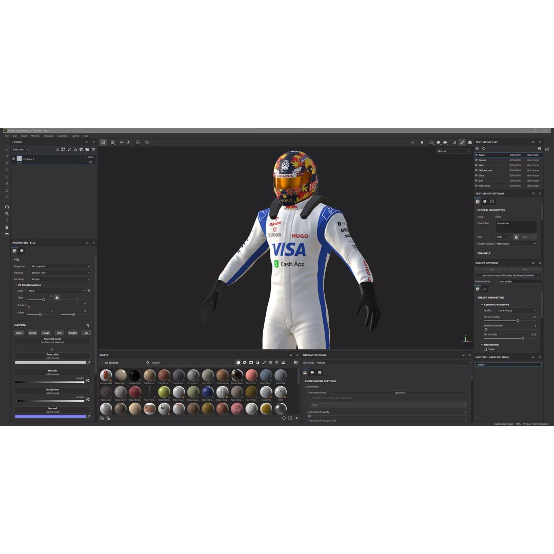 F1 Racing Bulls Suit 2024 3D Model – High Detail Game Ready Asset, FBX - View 26