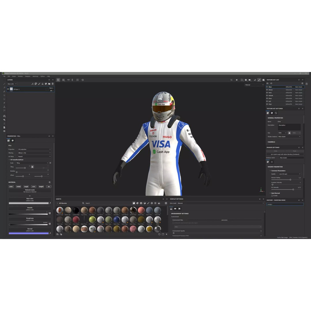 F1 Racing Bulls Suit 2024 3D Model – High Detail Game Ready Asset, FBX - View 27