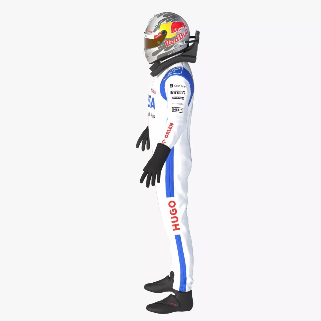 F1 Racing Bulls Suit 2024 3D Model – High Detail Game Ready Asset, FBX - View 5