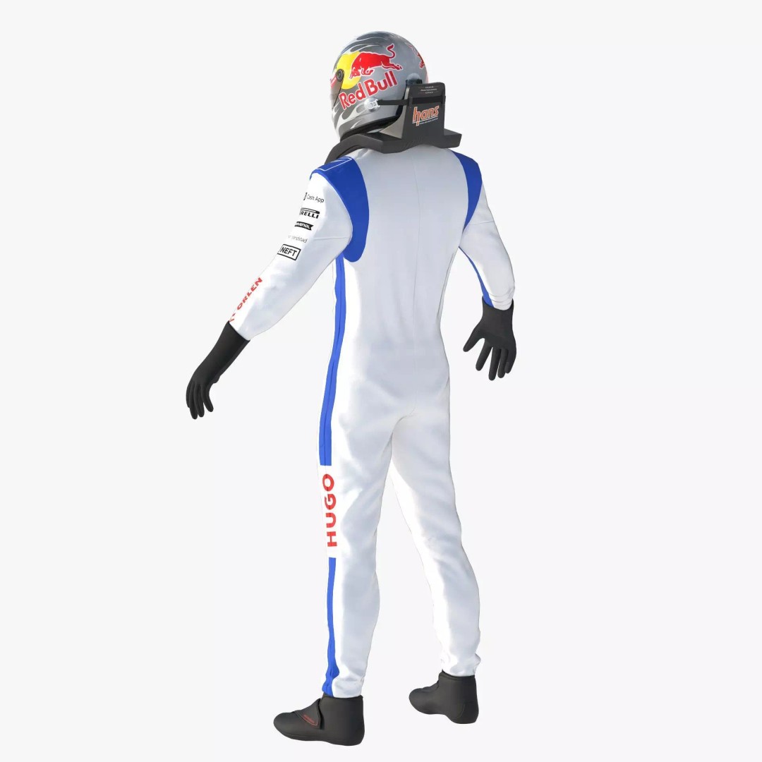 F1 Racing Bulls Suit 2024 3D Model – High Detail Game Ready Asset, FBX - View 6