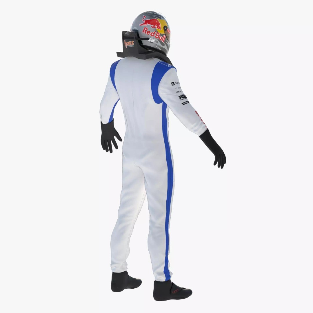 F1 Racing Bulls Suit 2024 3D Model – High Detail Game Ready Asset, FBX - View 8