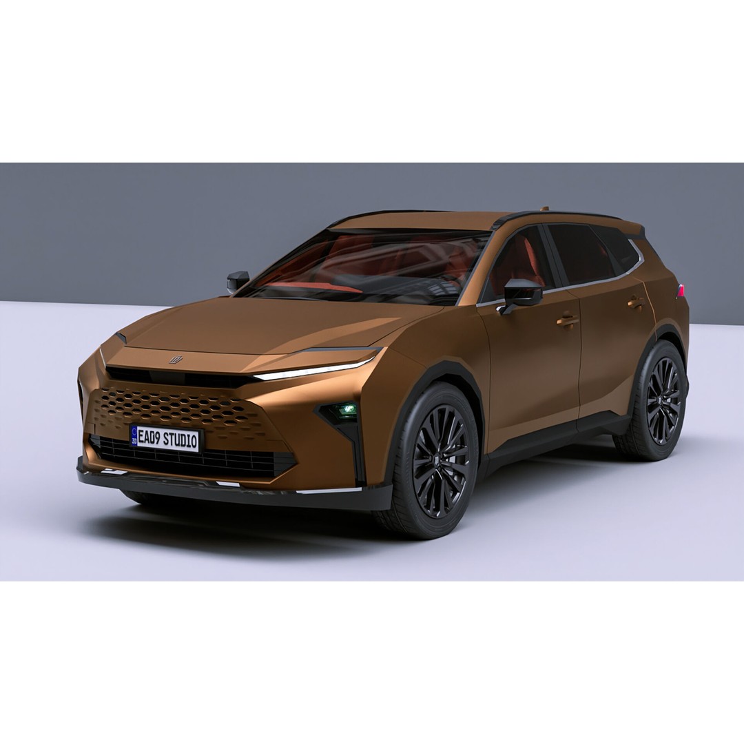 2026 Toyota Crown Estate 3D Model – High Poly Game Asset, FBX, OBJ - View 11