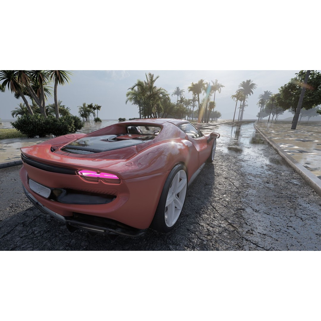Italian Supercar 3D Model – Detailed Sport Car with Interior & Engine - View 13
