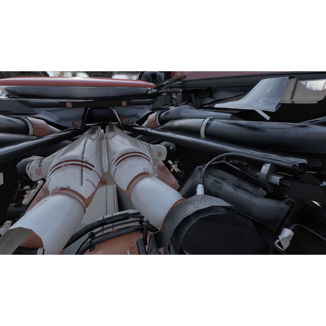 Italian Supercar 3D Model – Detailed Sport Car with Interior & Engine - View 17